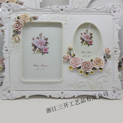 [factory direct sale] provide European two-hole resin frame pastoral style home furnishing wedding decoration