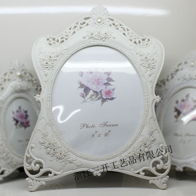 [factory direct sales] European pure white retro photo frame 10 inch resin photo frame decoration/gift/home furnishing