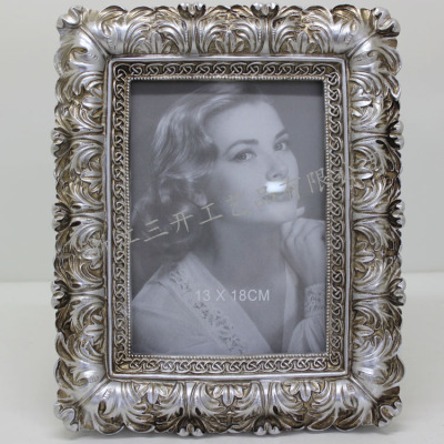 [Factory Direct Sales] Supply European 7-Inch Antique Resin Photo Frame Classical Style Home Ornament and Decoration Studio