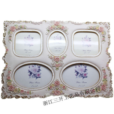 [factory direct sale] provide European five-hole resin frame pastoral style home furnishing wedding photo studio