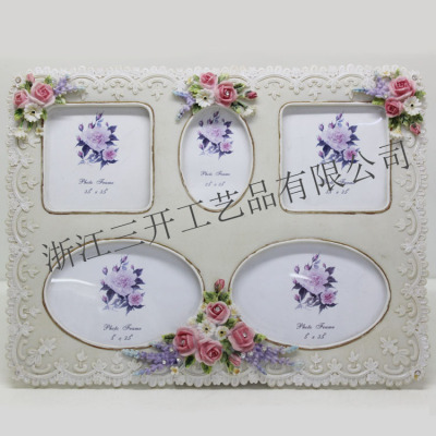 [the factory direct sale] supply European style garden style 5 hole, resin frame home furnishing decorative wedding photo studio