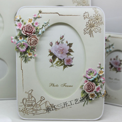 [factory direct sale] supply European pastoral style series frame 6 inch resin frame home decoration