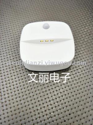 human body induction small night light indoor induction wall light battery type small night light charging type small