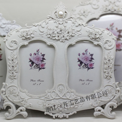 [factory direct sale] European style garden style double hole 5 inch resin frame home furnishing accessories