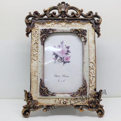 [factory direct sale] supply European style retro style 6 inch resin picture frame household boutique decoration