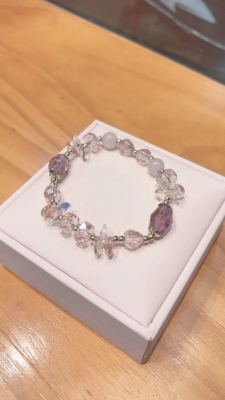 Natural stone crystal bracelet for lady powder crystal