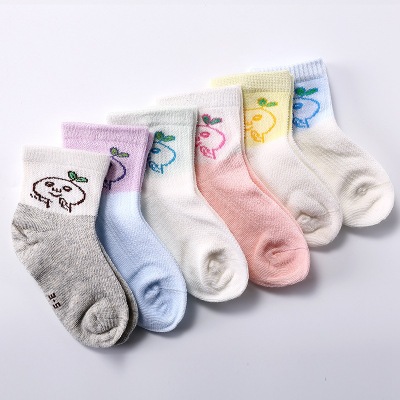The summer and autumn children 's socks mesh socks children' s combed cotton tube socks breathable baby socks children 's socks