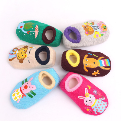 Children's floor socks cartoon point offset baby socks baby socks 0-6-12-24 Children's socks