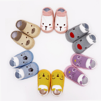 Spring and summer new fund children prevent slippery floor shoes socks baby toddler shoes cartoons before baby steps shoes floor socks early education shoes