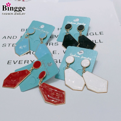 European and American foreign trade fine earrings trend joker earrings web celebrity earrings maiden multi-color earrings manufacturers direct