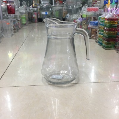 Transparent glass duck bill pot 1.3l large size cold kettle without lid add 50 cents to the lid for restaurant juice jugs