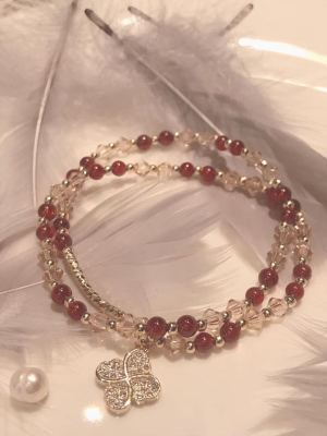 Natural stone crystal bracelet with simple style