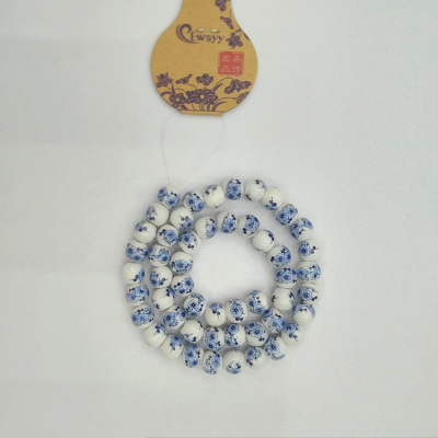 Ceramic bead 8mm applique diy jewelry necklace accessories wholesale manual loose bead accessories string