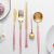 Web celebrity spoon, western food eat steak knife and fork chopsticks tableware set household 304 stainless steel set