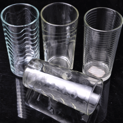 [the factory direct sales] new transparent inner grain water cups wholesale creative gifts corrugated glass cups