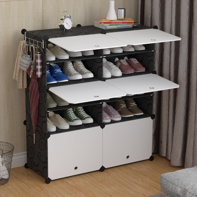 Dust-proof shoe rack multi-layer plastic shoe cabinet simple modern assembly economy package postal household space saving hall cabinet