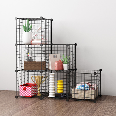 Sitting room household paint iron mesh assembly iron mesh frame manufacturers complete sets of storage cabinets, flower shelves, bookshelves iron mesh pieces