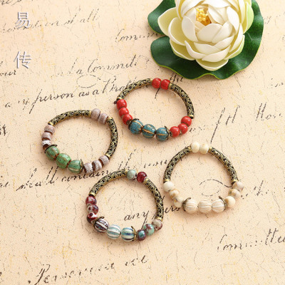 2019 vintage woven lady's bracelet gift jewelry source sold well on taobao street ceramic bracelet manufacturers