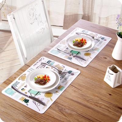 PP3D plastic simple geometry waterproof table mat heat mantra as plate, bowl and pot as the custom mat