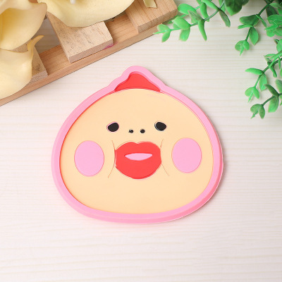 Factory Direct Sales Cartoon Coaster Hot Sale New Environmental Protection PVC Coaster Cheap Beautiful Multi-Color Cute Custom Coaster