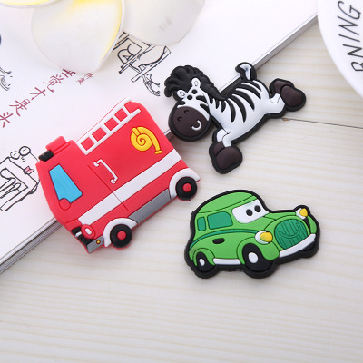 Factory Specializing in the Production of Creative Environmental Protection BZ-PVC Fridge Magnet Creative Cartoon Soft Magnetic Stickers Plastic Logo Customization