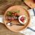 Japanese log dish solid wood plate tableware non-lacquer fruit dish dessert dish round dish wooden tray pizza plate
