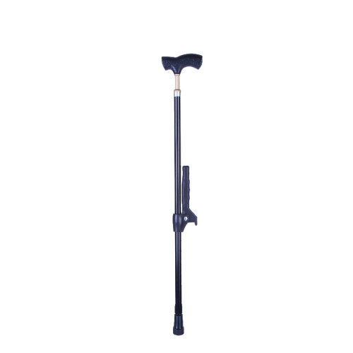 multifunctional crutch aluminum alloy four-corner folding crutch with light alarm climbing crutch with light