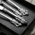 304 stainless steel western tableware set with carved knives, forks and spoons