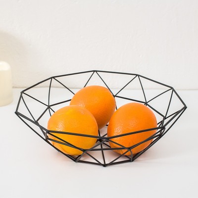 Nordic style creative home fruit basket iron fruit basket hollow fruit basket