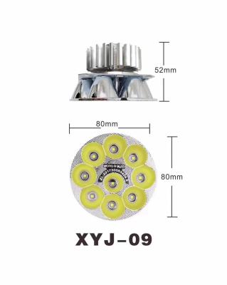 Motorcycle headlights round nine beads in headlights