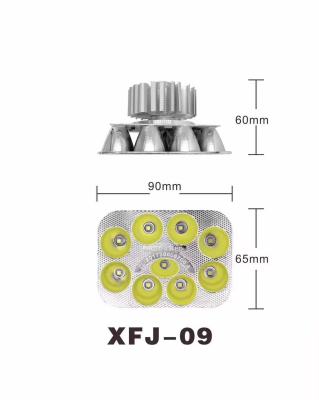 Motorcycle headlights square nine beads LED built-in headlights