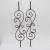 Wrought iron stair post safety handrail post stair flower pole