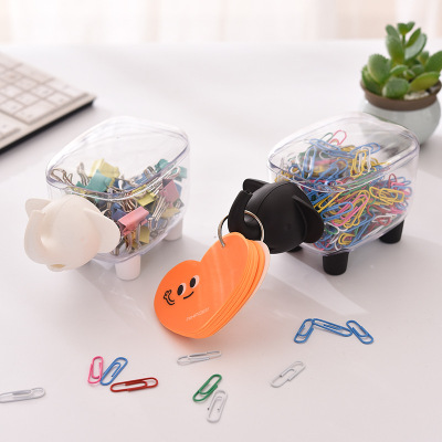 Office desktop elephant storage box cartoon shape toothpick box dustproof sorting box clip box elephant storage box