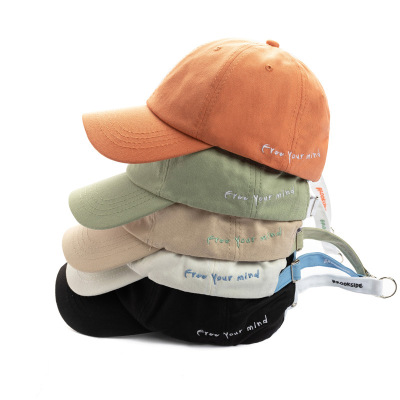 Korean version of a new hat female impractical small fresh knot long band baseball cap curved eaves cap son chao man