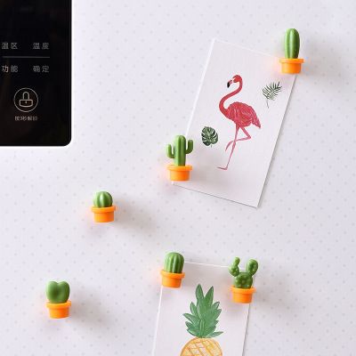 Cactus refrigerator stickers Cactus ball convenience message magnetic stickers plant modeling message magnetic stickers refrigerator sticky notes
