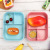 Wheat straw Japanese student lunchbox Wheat flavor split box lunchbox portable lunchbox 1.2l