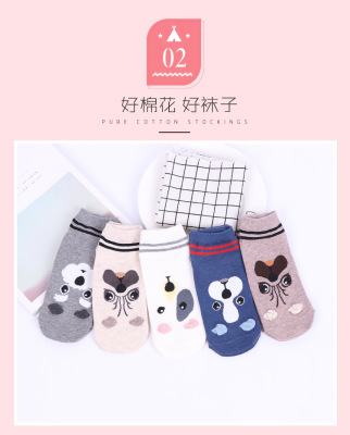 New three-dimensional cartoon dog socks animal tube socks straight plate day is small and fresh lovely cotton socks