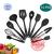 AMAZON HOT-SALE 4 8 10 PCS RED SILICONE KITCHEN UTENSILS GIFT SET SOUP LADLE TURNER CLAMP BRUSH SPATULA EGG BEATER