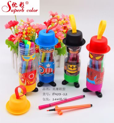 The new hot ff903-12 color high quality children's watercolor pen art special color brush 144 starting batch