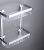 Space aluminum thick and wide square basket bathroom double shelving matt double layer bath tray