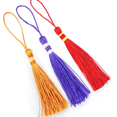 New Home Textile Bookmark Craft Color Head Tassel Fringe Candy Packaging Vertical Color Head Small Hanging Ear Clothing Matching