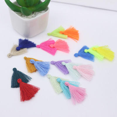 Colorful High Quality 3cm Cotton Fimbrilla DIY Handmade Earrings Stud Earrings/Bracelets Bag Clothing Tassel Accessories Wholesale