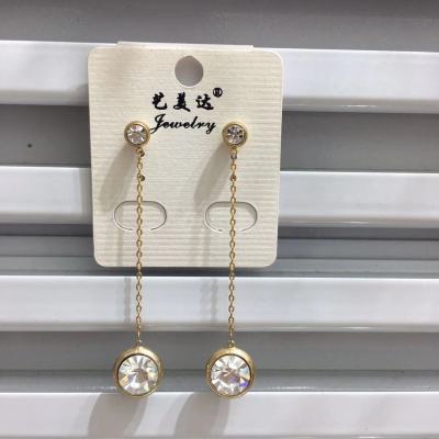 Earrings earrings earrings diamond style popular joker simple personality temperament