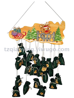 Wooden handicraft set Christmas elk DIY material bag