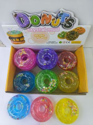 Donut Crystal Mud New Style Foaming Glue Fake Water Plasticine Cartoon Vent Mud Puff Mud Mixed Color