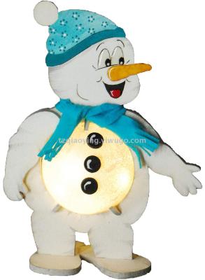 Wooden DIY material to cover snowman with hat