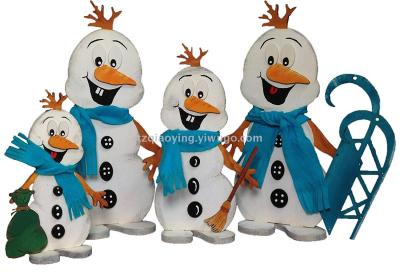 Wooden diy material to make snowman set