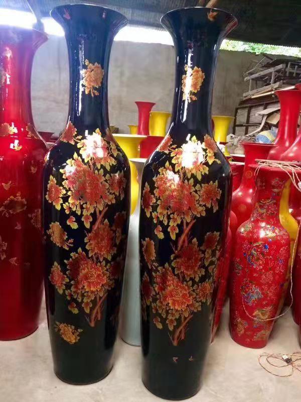 陶瓷花瓶大花瓶落地花瓶景德镇陶瓷工艺家居摆件手绘花瓶客厅