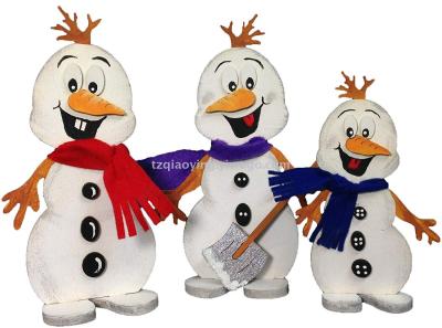 Wooden diy material to make snowman set