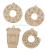 Wooden Christmas decorations can be painted blank Christmas trees hanging wood chip donuts